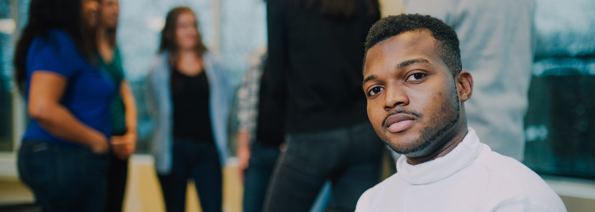 A man after fighting against depression