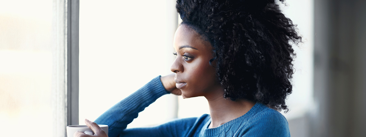 Woman reflecting on what her life would be like without depression in Philadelphia